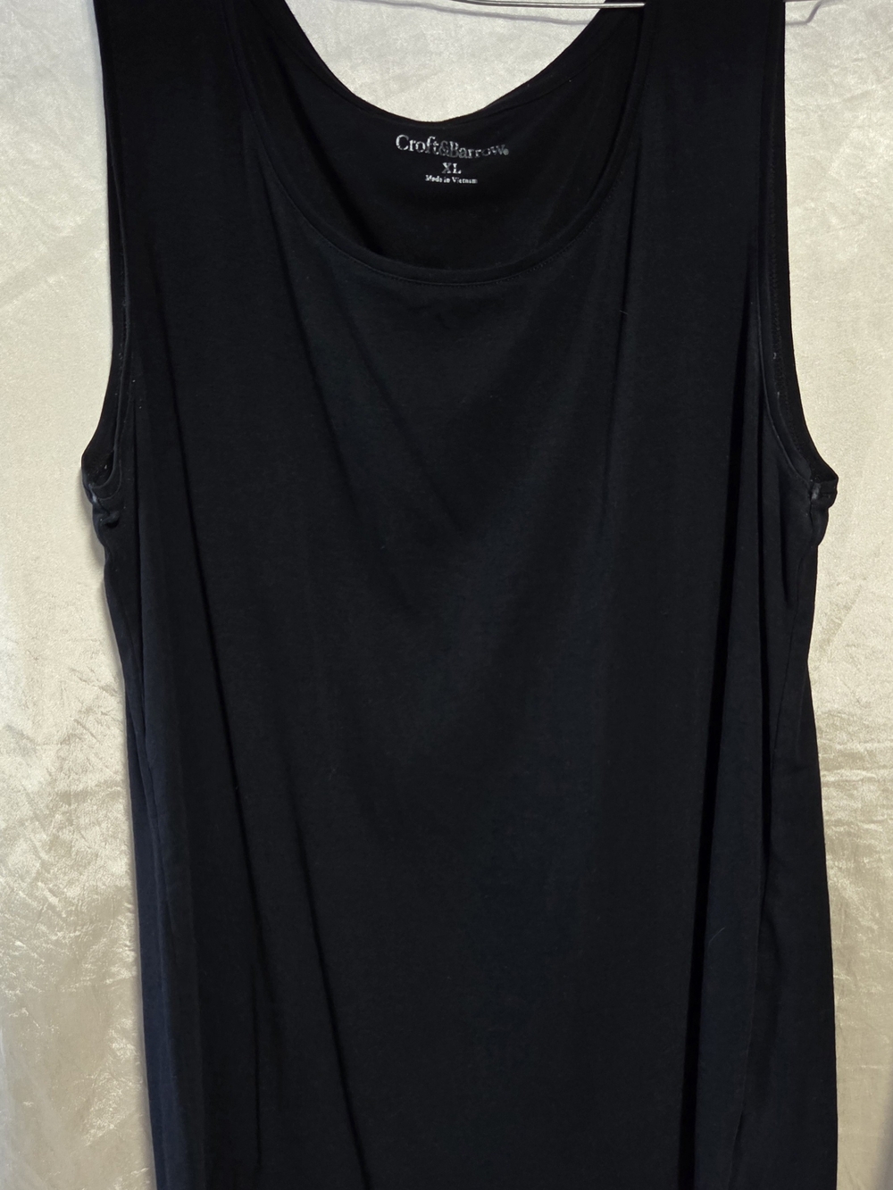 Croft&Barrow Women's Black Tank Top Size XL